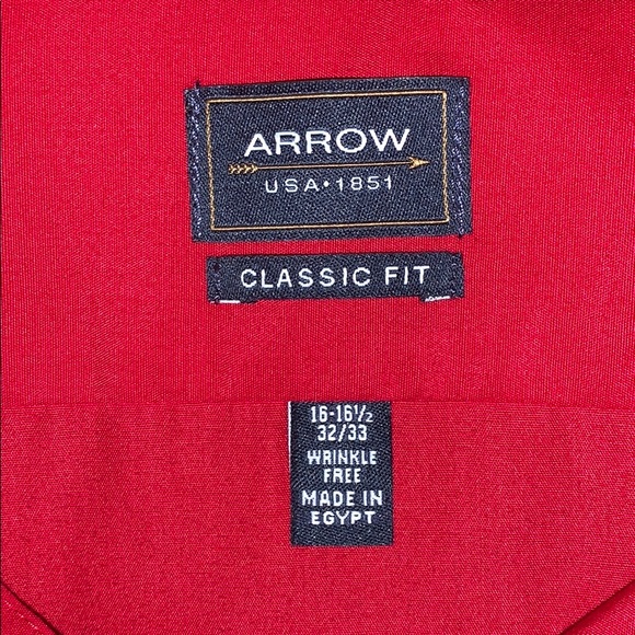Arrow Red Button Up - Picture 2 of 4